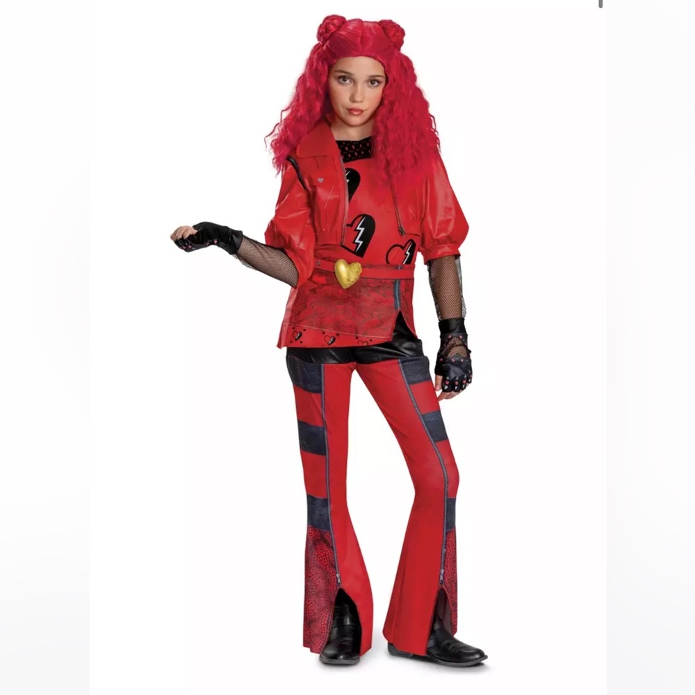 Red Costume for Kids by Disguise – Descendants: The Rise of Red, size M (7-8)